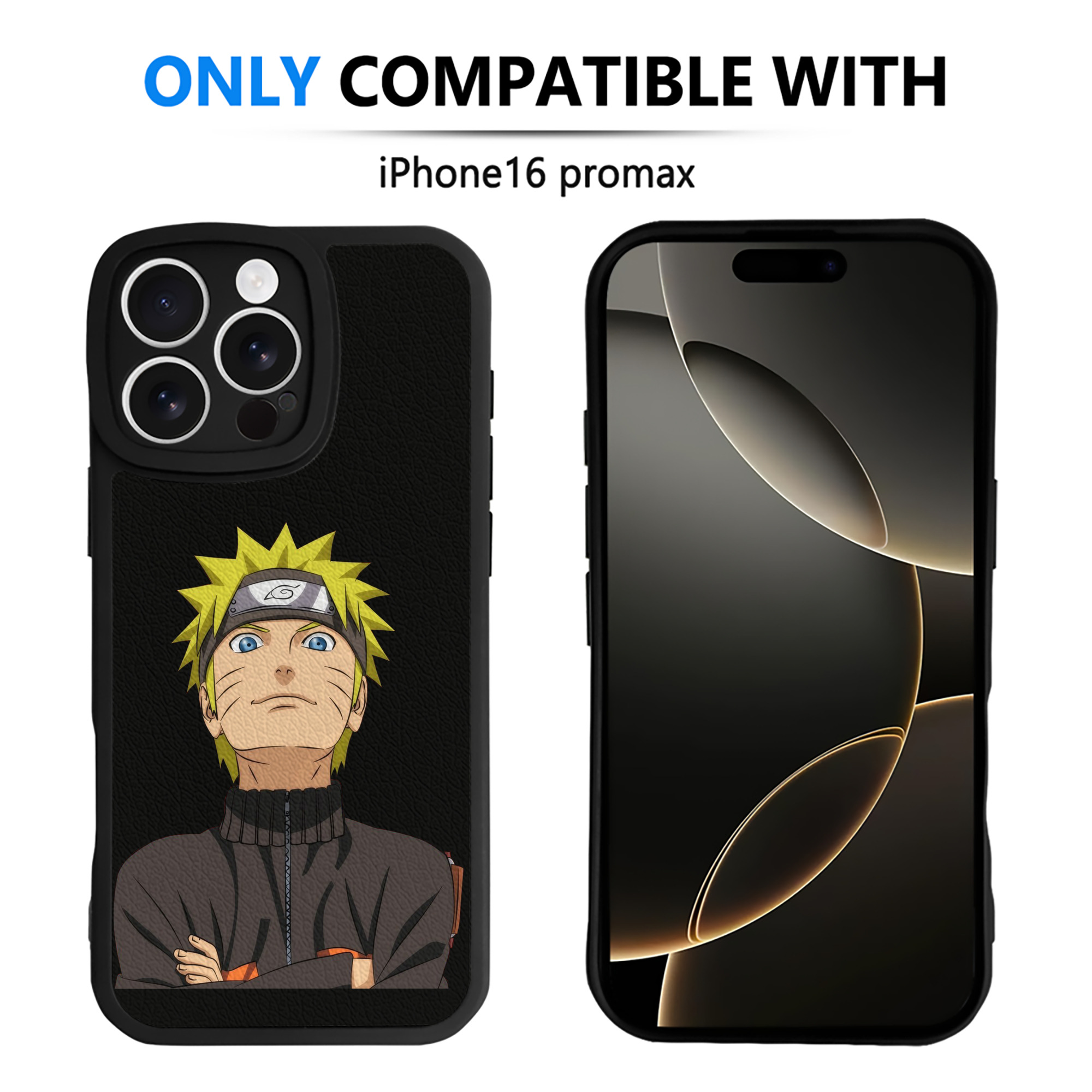 （画像用） NARUTO -ナルト- うずまき ナルト Uzumaki Naruto 【iPhone 16シリーズ対応】シリコンスマホケース（レザー調） 材質：シリコン